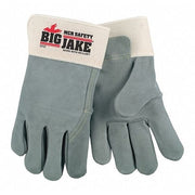 Big Jake(R) 1717 Leather Gloves, Safety Cuff Gray, 12 PK
