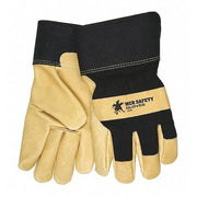 Cold Protection Gloves, Grain Pigskin Leather Palm, Safety Cuff, Beige, 12 PK