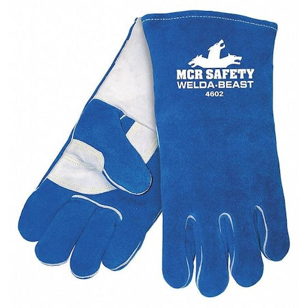 Welda Beast Welding Gloves, Gauntlet Cuff, Wing Thumb, Premium Cowhide, XL, 12 PK