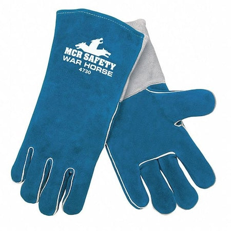 War Horse Welding Gloves, Gauntlet Cuff, Wing Thumb, Premium Cowhide, XL, 12 PK