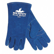 Blue Beast Welding Gloves, Gauntlet Cuff, Wing Thumb, Premium Cowhide, 2XL, 12 PK