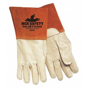 Mustang Welding Gloves, Gauntlet Cuff, Straight Thumb, Premium Cowhide, L, 12 PK