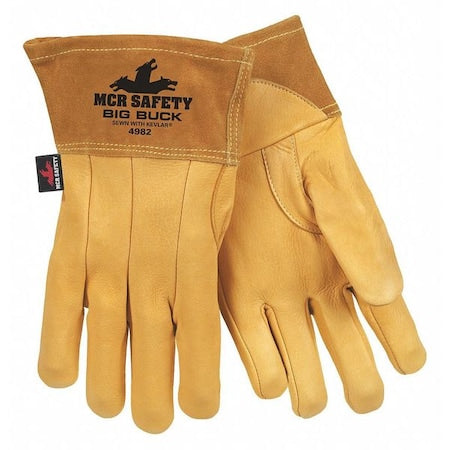 Welding Gloves, Deerskin, XL, 12 PK