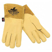 Big Buck Welding Gloves, Gauntlet Cuff, Straight Thumb, Premium Deerskin, XL, 12 PK