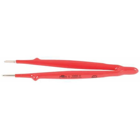 Insulated Tweezers,Straight Blunt,8 In
