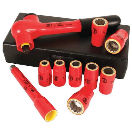 Insulated Socket Wrench Set,10 pc.