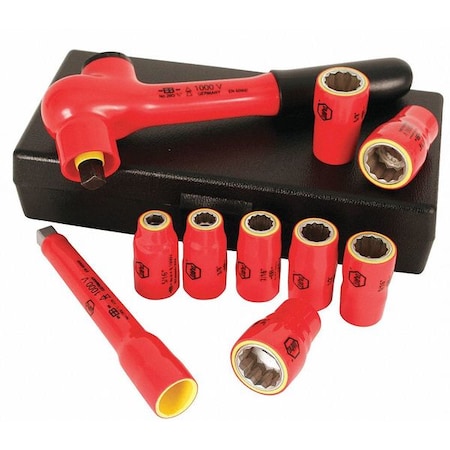 Insulated Socket Wrench Set,10 pc.