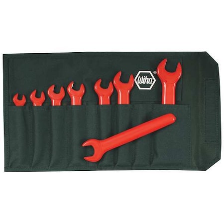 Ins Open End Wrench Set,15Deg,6-19mm,8Pc