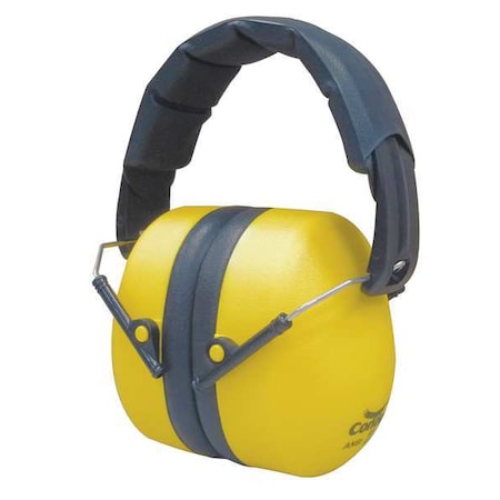 Condor Over-the-Head Ear Muffs, 26 dB NRR, Passive, General Purpose, Yellow