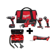 M18 Cordless LITHIUM-ION 4-Tool Combo Kit + M18 Cordless Multi-Tool + M18 2-Gallon Wet/Dry Vacuum
