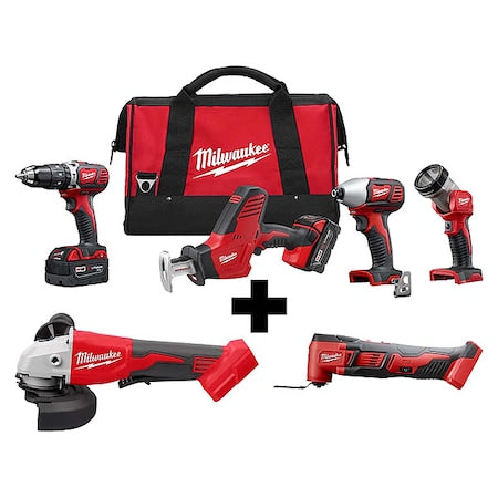 M18 Cordless Multi-Tool + M18 Brushless 4-1/2" / 5" Cut-Off Grinder + M18 Cordless 4-Tool Kit