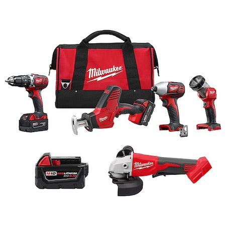 M18 Brushless 4-1/2" / 5" Cut-Off Grinder + M18 Cordless 4-Tool Combo Kit + M18 XC5.0 Battery