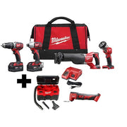M18 Cordless Multi-Tool + M18 2-Gallon Wet/Dry Vacuum + M18 Cordless LI-ION 4-Tool Combo Kit