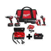 M18 2-Gallon Wet/Dry Vacuum + M18 XC5.0 Battery + M18 Cordless LI-ION 4-Tool Combo Kit