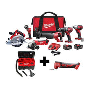 M18 Cordless 6-Tool Combo Kit + M18 Cordless Multi-Tool + M18 2-Gallon Wet/Dry Vacuum