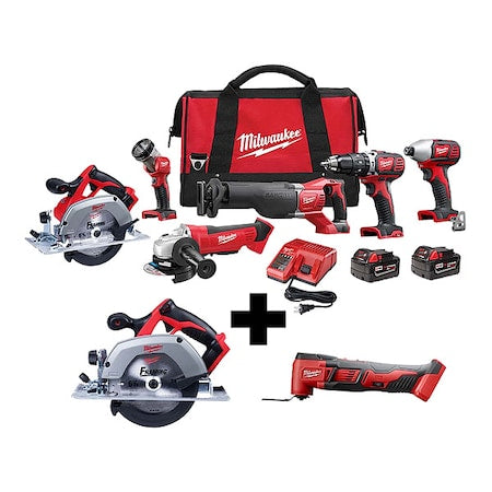 M18 Cordless 6-Tool Combo Kit + M18 Cordless Multi-Tool + M18 6-1/2" Circular Saw