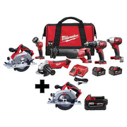 M18 Cordless 6-Tool Combo Kit + M18 XC5.0 Battery + M18 6-1/2" Circular Saw