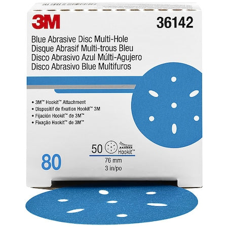 Hook-and-Loop Sanding Disc, Ceramic Aluminum Oxide, 80 Grit, Coated Type, 321U
