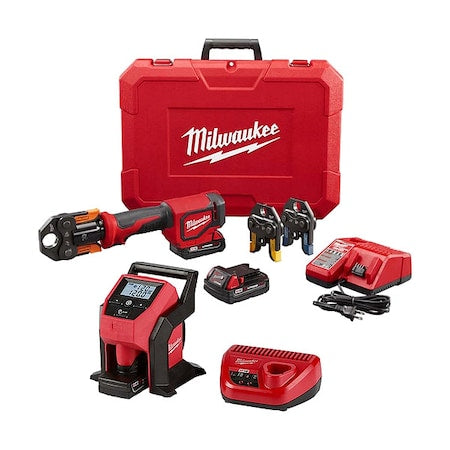 M18 Short Throw Press Tool Kit w/ Viega PureFlow Jaws + M12 Compact Inflator Kit