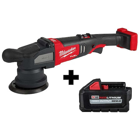 M18 FUEL 15mm Random Orbital Polisher + M18 HIGH OUTPUT XC6.0 Battery Pack