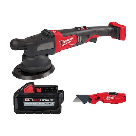 FASTBACK 6-IN-1 Folding Utility Knife + M18 FUEL 21mm Random Orbital Polisher + M18 XC6.0 Battery