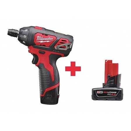 M12 1/4" Hex Screwdriver Kit + M12 XC6.0 Battery