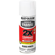 Acrylic Enamel,White,Solvent Base,12 oz