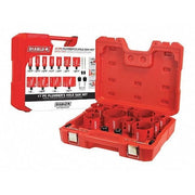 Bi-Metal Plumbing Hole Saw Set,17 pcs.