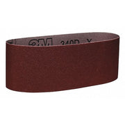 Sanding Belt, 21 in W, 21 in L, Open Coat, Aluminum Oxide, P100 Grit, Brown