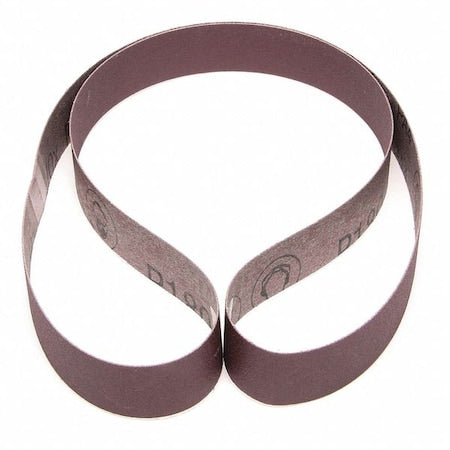 Sanding Belt, 2 in W, 48 in L, Closed Coat, Aluminum Oxide, 50 Grit, Brown