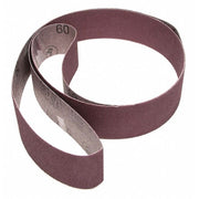 Sanding Belt, 2 in W, 48 in L, Closed Coat, Aluminum Oxide, 50 Grit, Brown