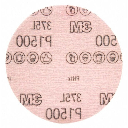 Hookit Flm Dsc 375L,5 x Nh, P1500, PK250, Aluminum Oxide, P400 Grit, Open Coat TYPE