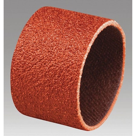 Sanding Belt, 1" W, 3/4" L, Closed Coat, Ceramic, 60 Grit, Orange