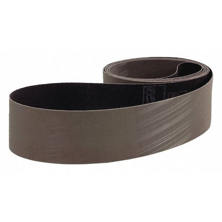 Sanding Belt, 4 in W, 132 in L, Closed Coat, Aluminum Oxide, A16 Grit, Gray