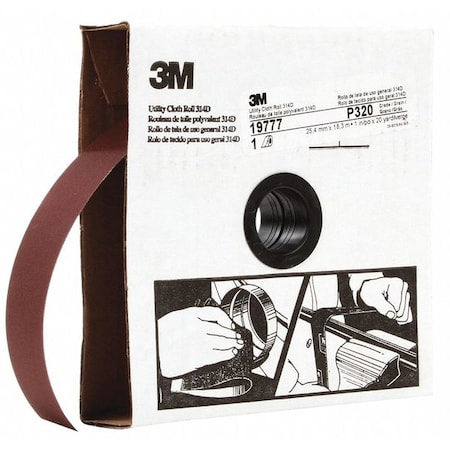 Utility Cloth Roll 314D, 1inx20ydP320 J-, PK5