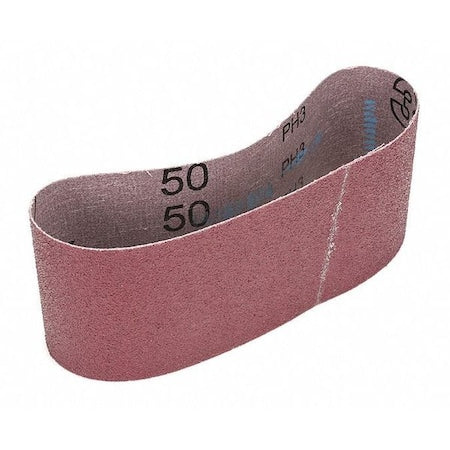 Sanding Belt, 3 in W, 18 in L, Open Coat, Aluminum Oxide, 50 Grit, Brown