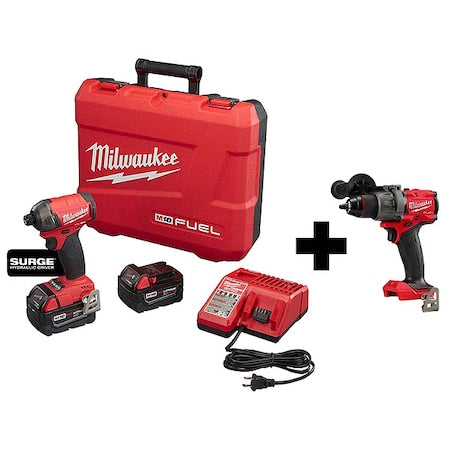 M18 FUEL SURGE 1/4" Hex Hydraulic Driver Kit + M18 FUEL 1/2" Hammer Drill/Driver