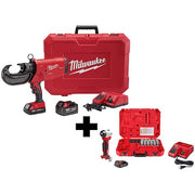 M18 FORCE LOGIC 750 MCM Crimper Kit + M18 Cable Stripper Kit with 17 Cu THHN / XHHW Bushings