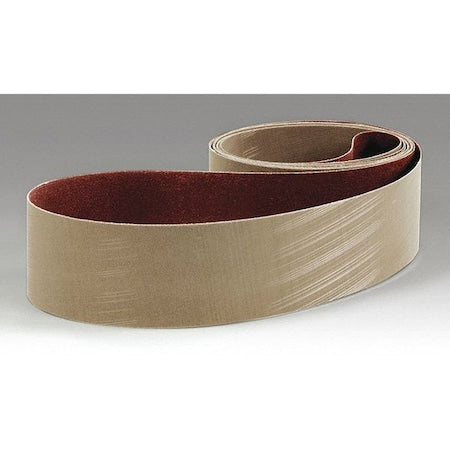 Sanding Belt, 3 in W, 132 in L, Closed Coat, Aluminum Oxide, Tan