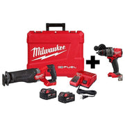 M18 FUEL 1/2" Hammer Drill/Driver + M18 FUEL SAWZALL Reciprocating Saw - 2 Battery XC5.0 Kit