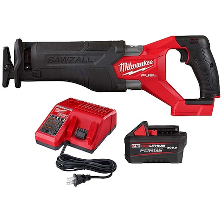 M18 FUEL SAWZALL Recip Saw + M18 FORGE XC6.0 Battery + M18 & M12 Multi-Voltage Charger