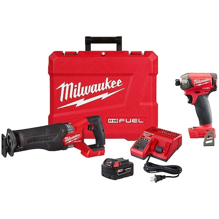 M18 FUEL SAWZALL Recip Saw - 1 Battery XC5.0 Kit + M18 FUEL SURGE 1/4" Hex Hydraulic Driver