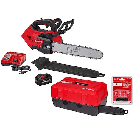 14 in L Cordless Chainsaw, Case and Chain, Not Applicable, 18 V DC, 8.0Ah, Battery Included