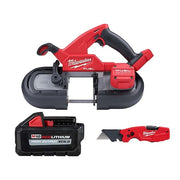 M18 FUEL Bandsaw + FASTBACK 6-IN-1 Folding Utility Knife + M18 HIGH OUTPUT XC6.0 Battery