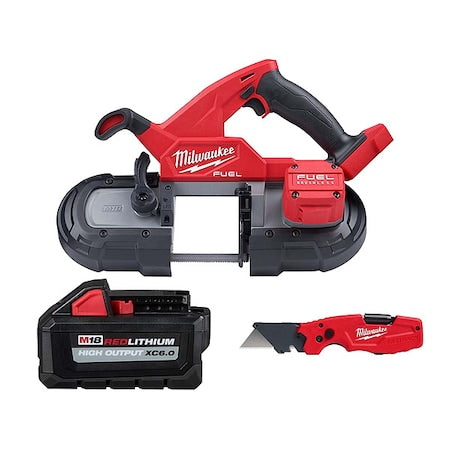 FASTBACK 6-IN-1 Utility Knife + M18 HIGH OUTPUT XC6.0 Battery Pack + M18 FUEL Compact Band Saw