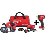 M18 FUEL Compact Band Saw Kit + M18 FUEL 1/2" Compact Impact Wrench w/ Friction Ring