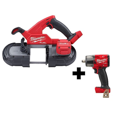 M18 FUEL Compact Band Saw + M18 FUEL 1/2" Mid-Torque Impact Wrench, Friction Ring