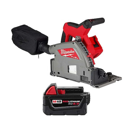 M18 FUEL 6-1/2 in Plunge Track Saw + M18 XC5.0 Battery