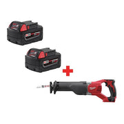 M18 SAWZALL Reciprocating Saw + M18 XC5.0 Extended Capacity Battery 2-Pack