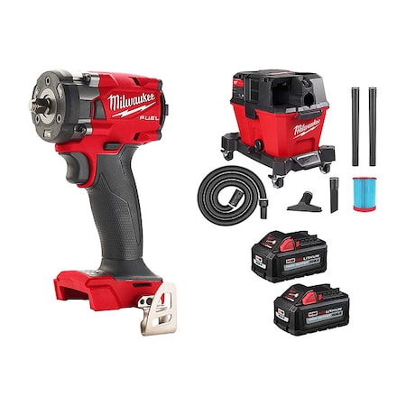 M18 3/8" IW+6Gal Vac+2PK XC6.0 Battery